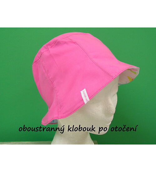 letní klobouk s UV filtrem oboustranný dívčí