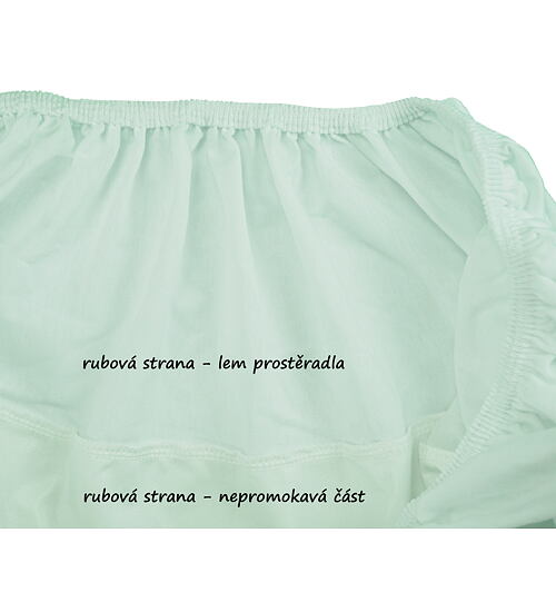 nepromokavé dětské prostěradlo s membránou jersey modré
