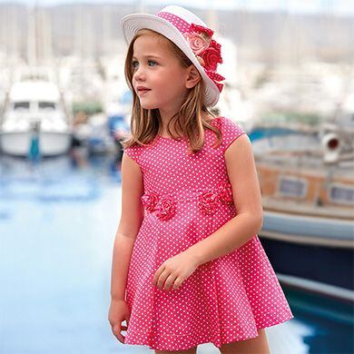 puntíkaté letní šaty Mayoral 3946 růžové