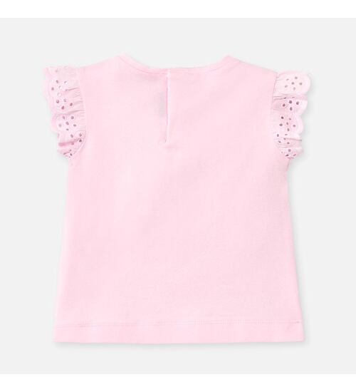 růžové tričko s madeirou pro holčičky Mayoral 1061-22