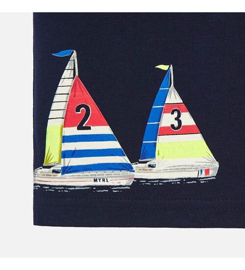 letní tričko s plachetnicemi pro batolata Mayoral 1149