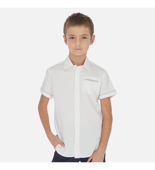 bílá letní chlapecká košile 