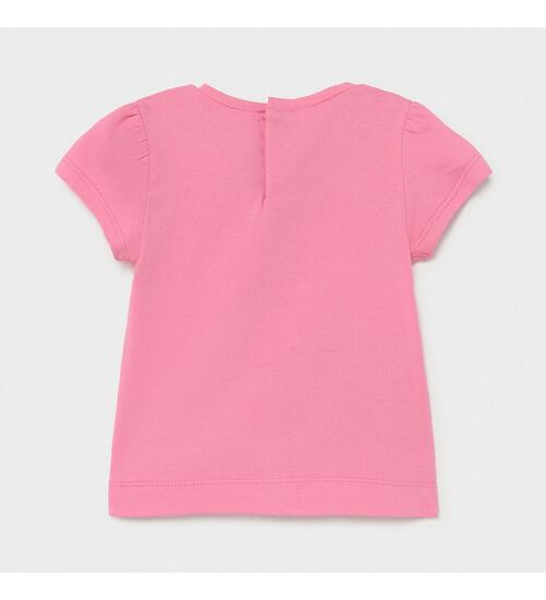 růžové letní tričko květinové panenky Mayoral 1079-60