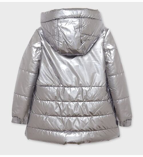 dívčí zimní kabátek stříbrný Mayoral 7437