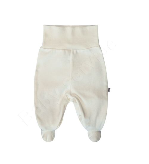 smetanové jednobarevné bavlněné polodupačky Baby service