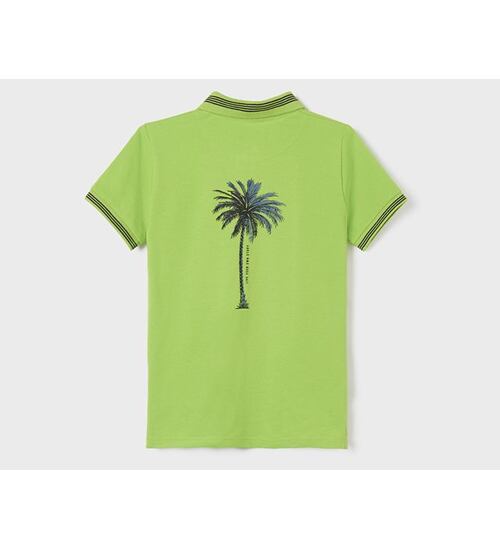zelené triko polo s palmou Mayoral 6103-56