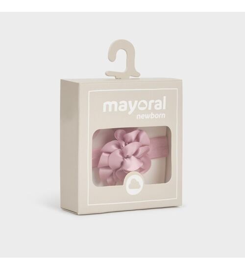 růžová sváteční čelenka a sponka pro miminka Mayoral 9612-25