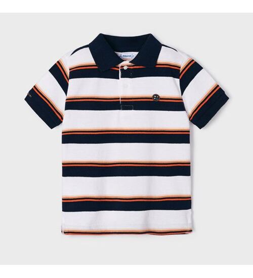 dětské polo triko s oranžovými pruhy Mayoral 3153-33