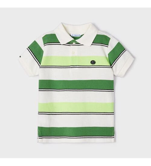 dětské polo triko se zelenými pruhy Mayoral 3153-34