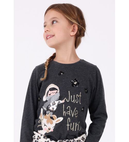 dětské dívčí triko s veselým obrázkem Mayoral 4015-59