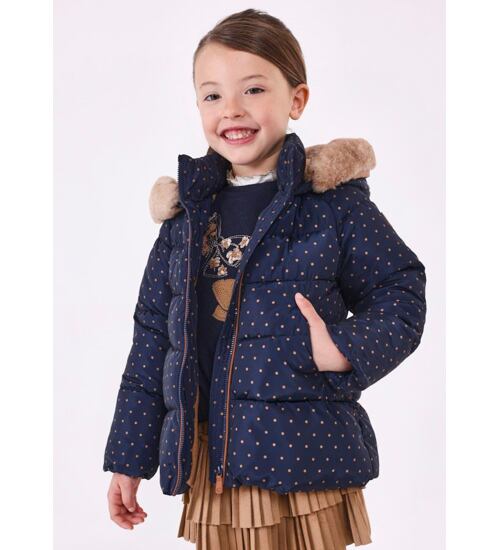 dětská zimní bunda s puntíky Mayoral 4411-21