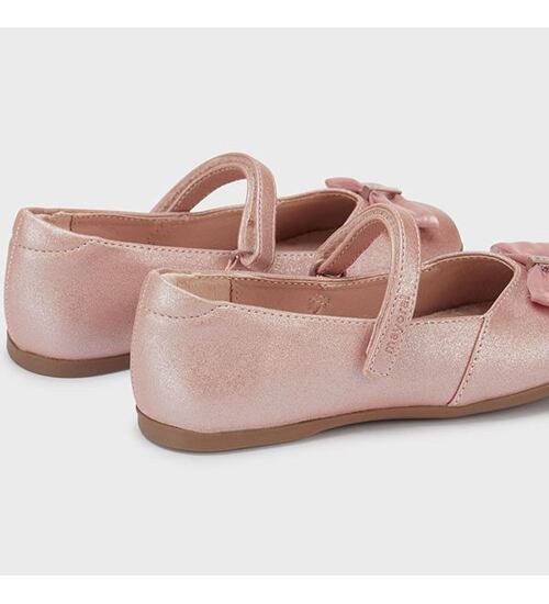 dětské balerínky s mašličkou Mayoral 44380-22 Rosa metal