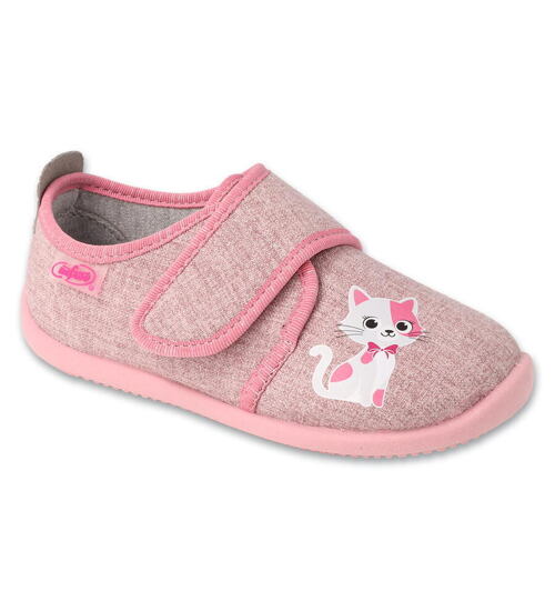 dívčí barefoot bačkory Befado Softer s kočičkou 902Y041
