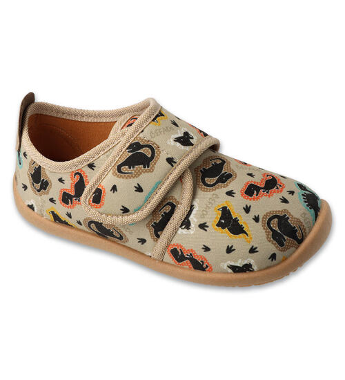 dětské barefoot bačkory Befado Softer s dinosaury 902X056