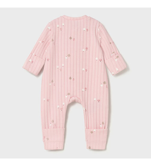 kojenecký růžový overal s potiskem Mayoral 2730-47