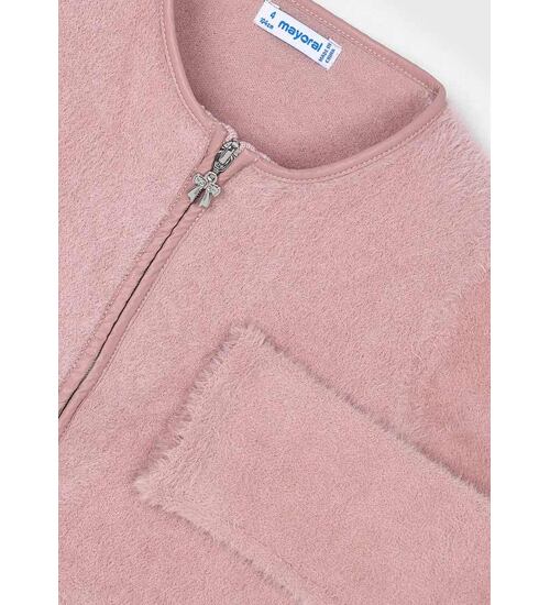 dětský pletený crop svetr na zip Mayoral 4310-76