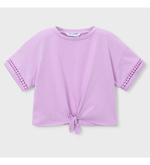 dětské letní tričko jednobarevné fialové bez potisku