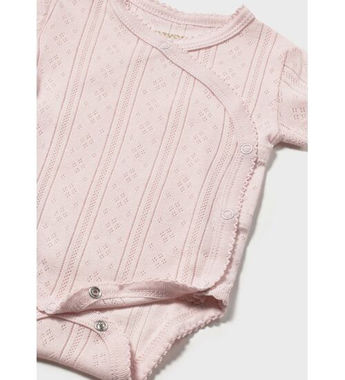 kojenecké body růžové s krátkým rukávem Mayoral 1701-80