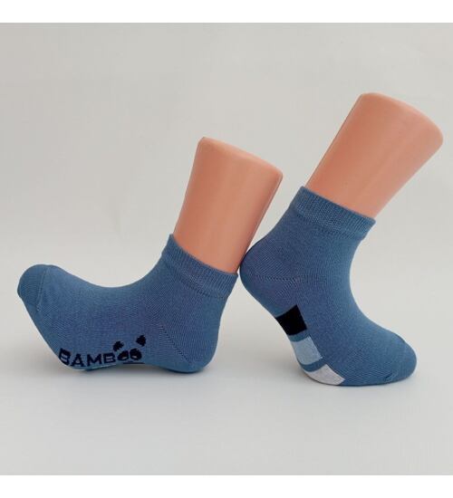 dětské nízké ponožky z bambusové viskózy modré jeans české výroby