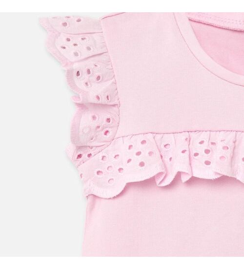 růžové tričko s madeirou pro holčičky Mayoral 1061-22