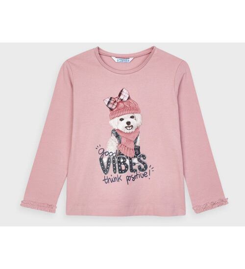 růžové dětské tričko Mayoral