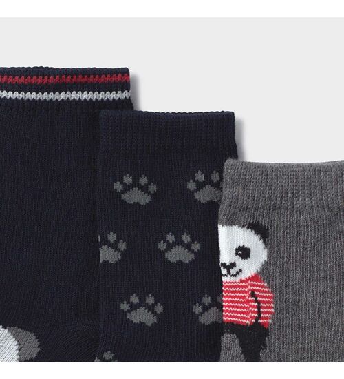 ponožky s pandou pro miminka Mayoral 10832-56 modré 3 páry