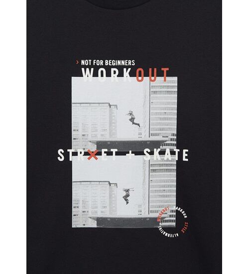 černé chlapecké triko Mayoral 7007 workout street