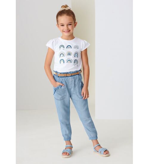 letní tencel kalhoty pro holky Mayoral 3503-53