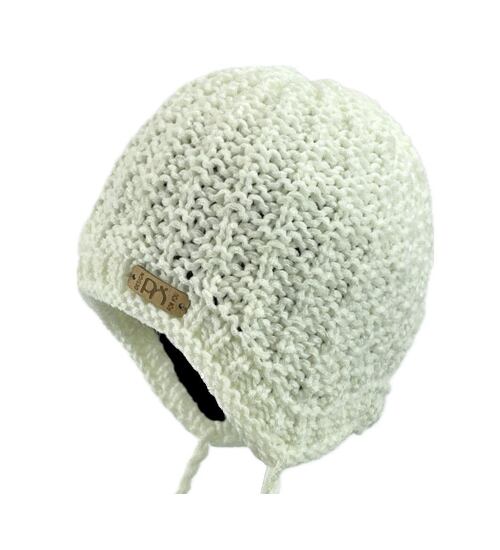 kojenecká zimní čepice bez bambule Pletex H125 smetanová