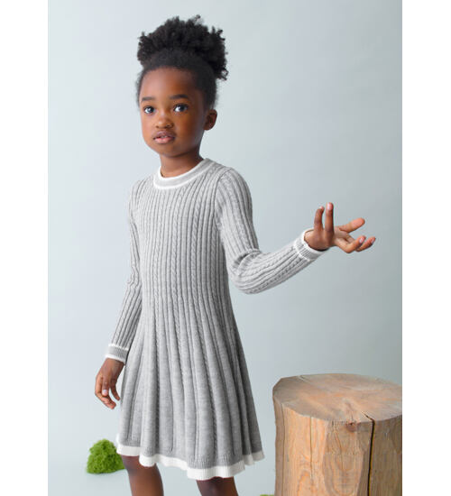 Mayoral dívčí šaty s dlouhým rukávem.