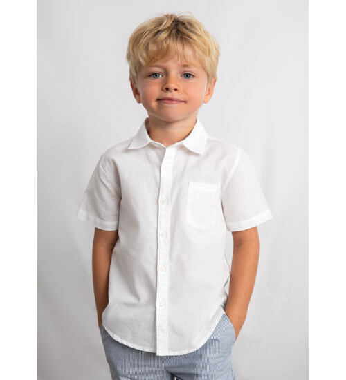 dětská bílá košile s krátkým rukávem Mayoral 3112-10