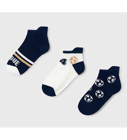 chlapecké nízké ponožky fotbal 3 kusy Mayoral 10183-54