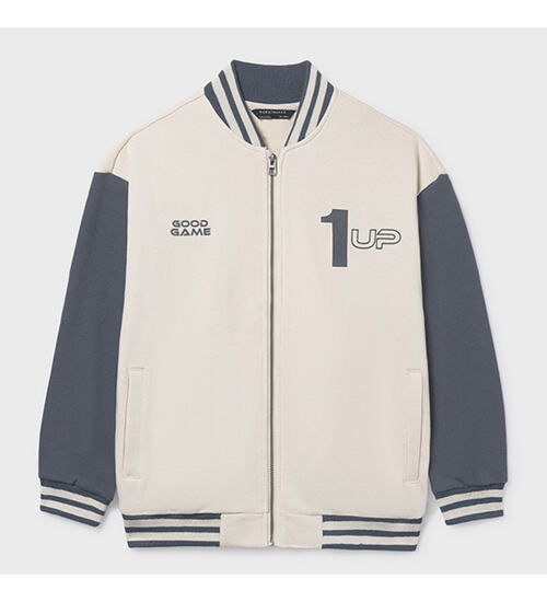 chlapecká mikina na zip bez kapuce