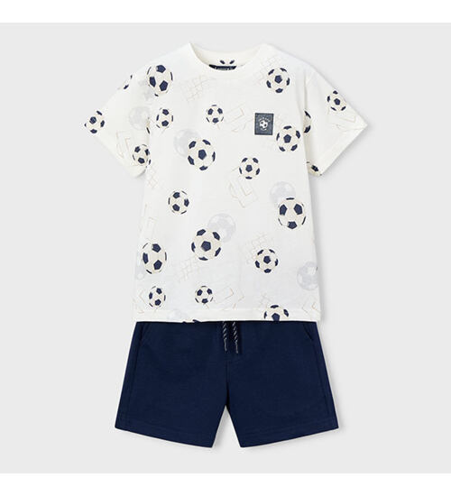 Mayoral letní komplet s fotbalovým motivem pro kluky 3607-80