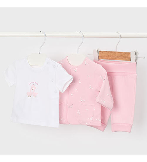 růžová kojenecké souprava pro miminko holčičku Mayoral 1894-76