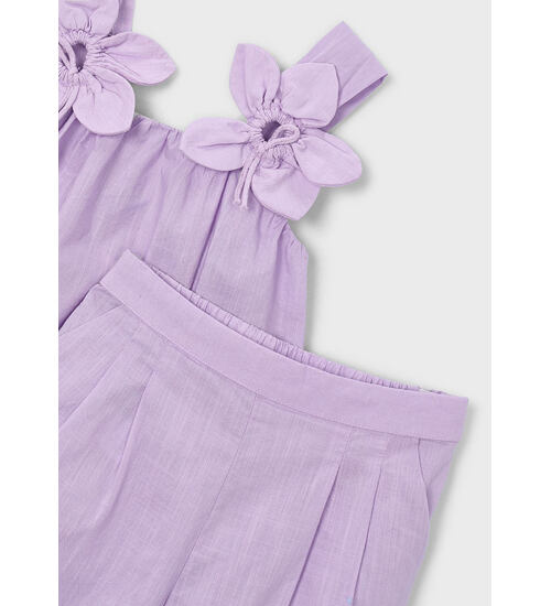 letní bavlněný komplet top a široké kalhoty Mayoral 3596-11