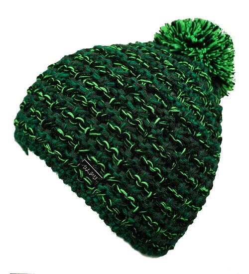 dětská pletená čepice Capu D315 pro obvod hlavy 48 až 52 cm zelená