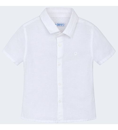 bílá chlapecká košile s krátkým rukávem Mayoral