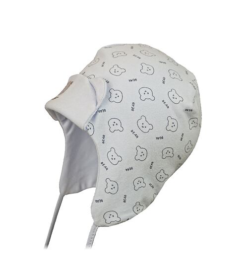 bavlněná zavazovací čepice  pro obvod hlavy 38-40 cm modrá