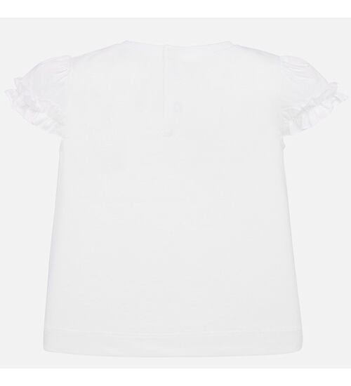 kojenecké bílé tričko s puntíčky Mayoral 1057