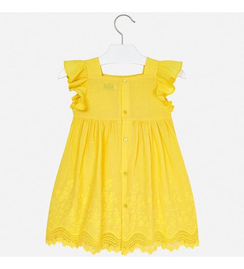 dětské žluté popelínové šaty v akční ceně Mayoral 3952-46