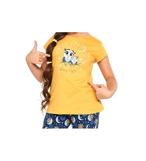 letní dívčí pyžamo se sovičkami