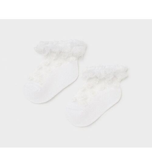 kojenecké bílé ponožky k šatičkám