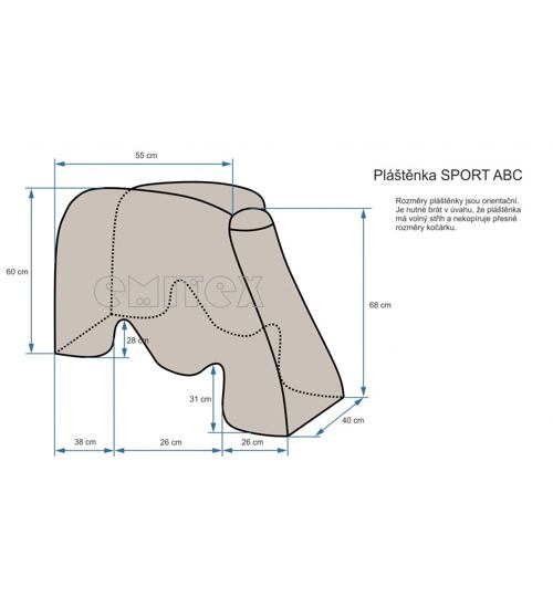 Emitex pláštěnka na kočárek Sport ABC přehazovací rukojeť