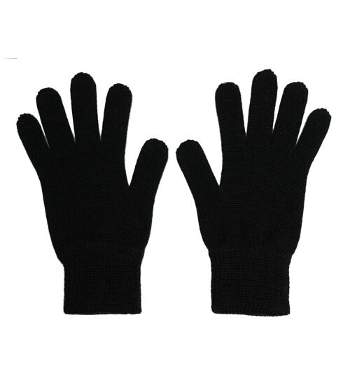 dětské černé pletené prstové rukavice Capu