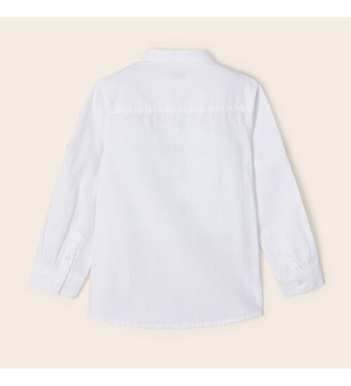 dětská bílá košile s mao límcem Mayoral 3167-77
