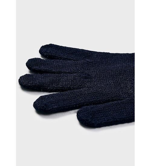 modré prstové pletené rukavice Mayoral 10585-56