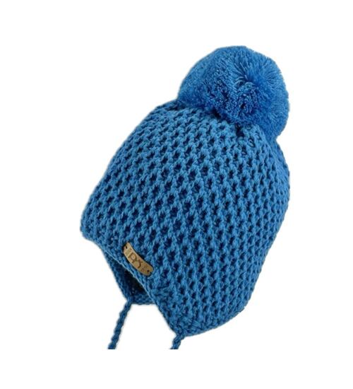 dětská laponka čepička modrá Pletex H112