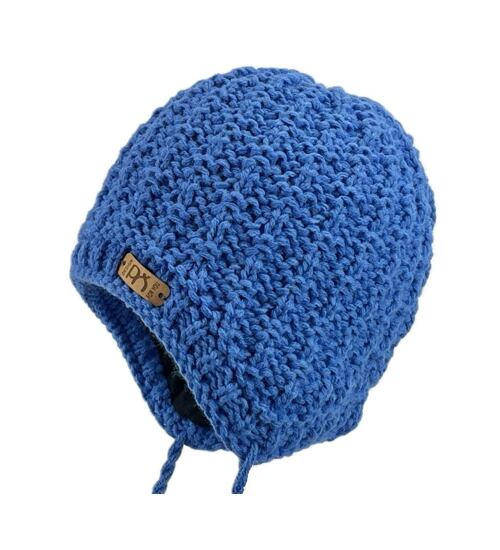 kojenecká zimní čepice bez bambule Pletex H125 modrá
