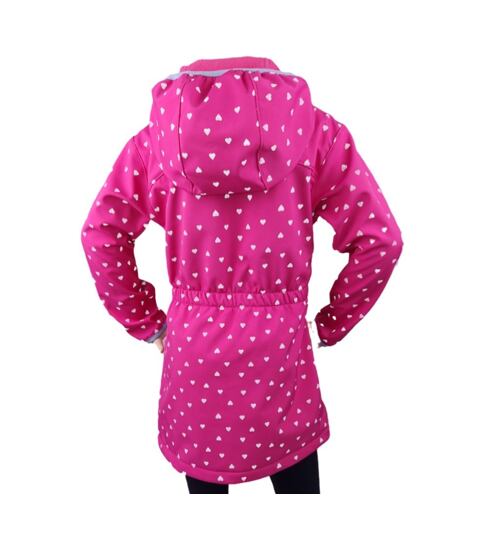 Fantom kabát s reflexními srdíčky růžový velikost 134